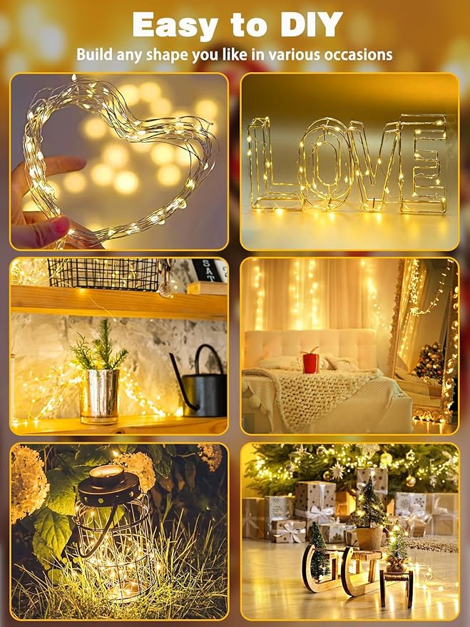 8 Pack Each 20FT 60LED Fairy Lights Battery Operated - Image 4