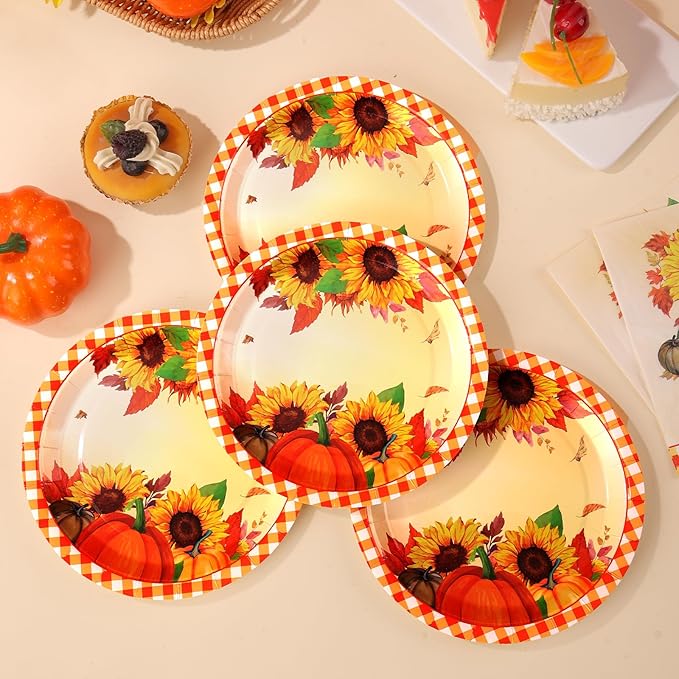 Sunflower Plates and Napkins Set - Image 4