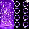 pozzolanas 8 Pack Purple Battery Operated String Lights - 7ft Waterproof Fairy by pozzolanas