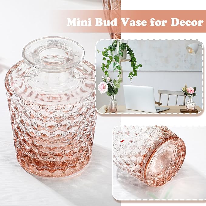 20 Pcs Glass Bud Vase Set Small Vintage Flower Vase in Bulk - Image 5