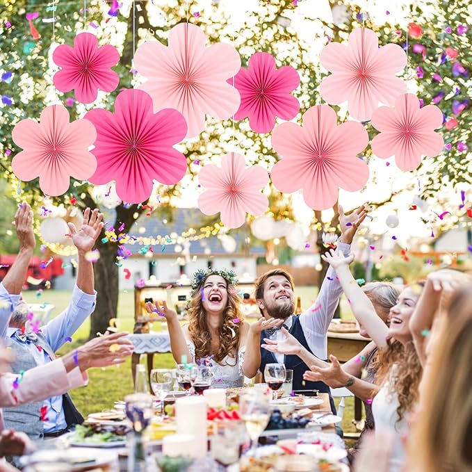 Easy Joy Hot Pink Paper Flowers Decorations - Image 7