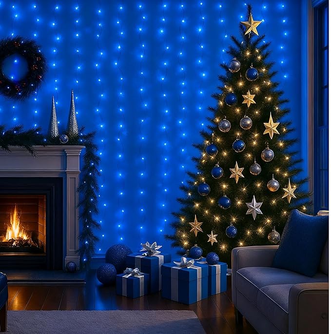DomeStar 300 LED Fairy Curtain Lights, 9.8ft x 9.8ft Battery Operated - Image 5