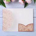 20 Pcs Laser Cut Wedding Invitations Card Pocket by YHOTA
