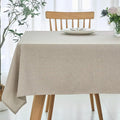 maxmill Linen Textured Rectangular Tablecloth Water Resistant Wrinkle Free by maxmill