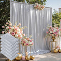 30ft x 10ft Silver Sequin Backdrop Curtain by CO-AVE