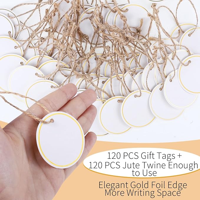 120 PCS White Gift Tags - Image 3