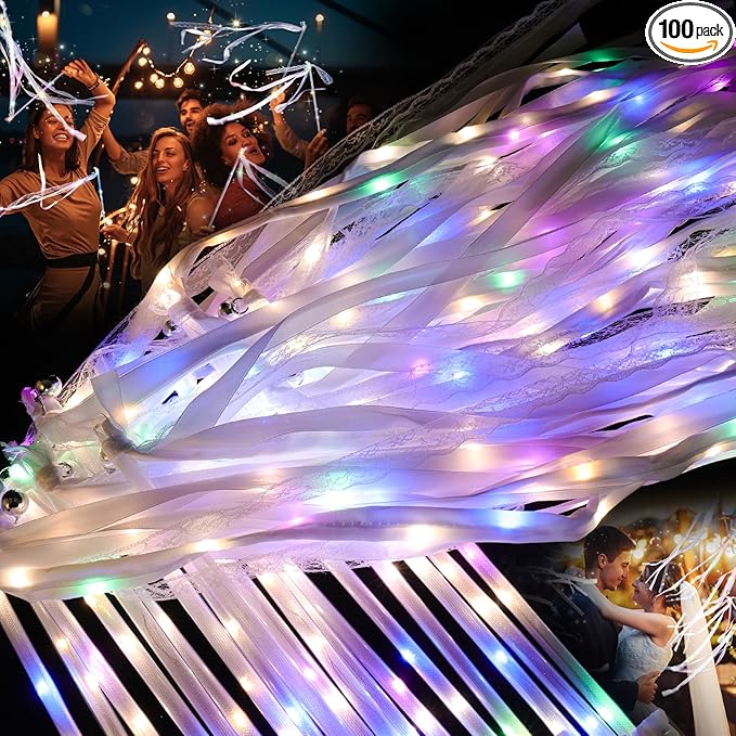 100 Pieces Light up Wedding Wands by AUGFRYZIAN