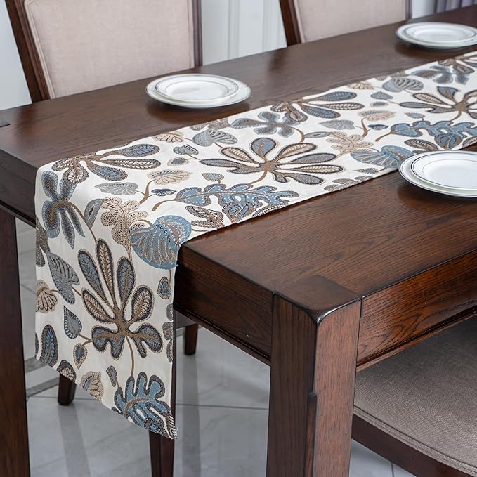 Mika Home Tropical Leaf Table Runner - Image 2