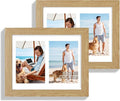 8.5x11 Picture Frame Set of 2, Natural Oak Certificate Document Frames by Hongkee