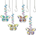 HDCRYSTALGIFTS 4pcs Crystal Butterfly Suncatchers by HDCRYSTALGIFTS
