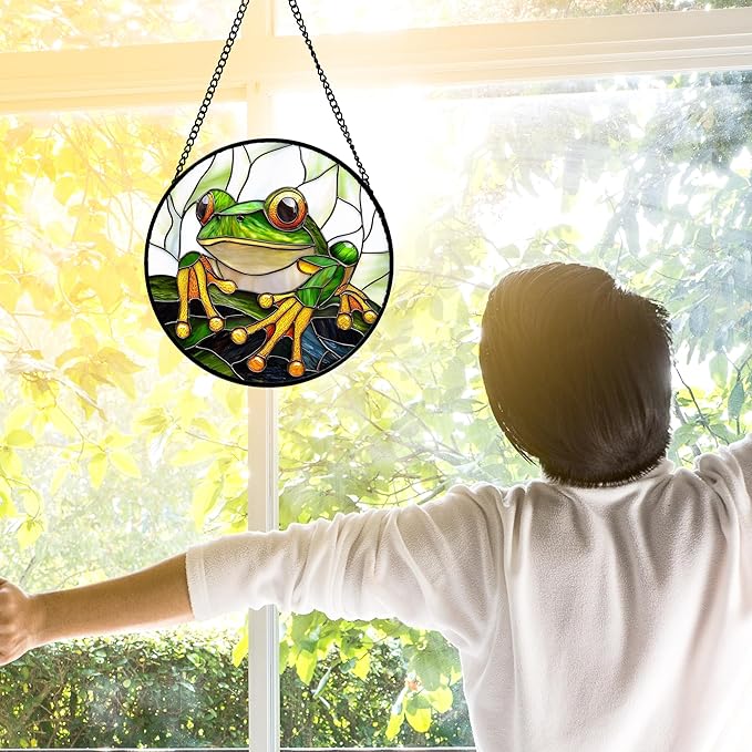 Stained Glass Window Hanging, and Mom 6.3 in - Image 4