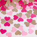 200 Pcs Hot Pink Heart Paper Confetti by KALOR