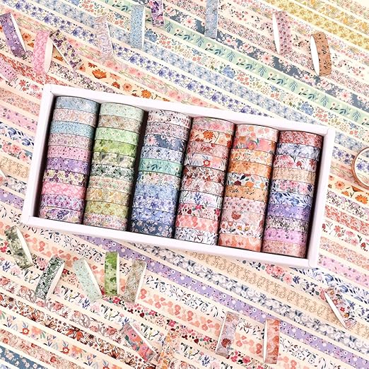 60 Rolls Flowers Theme Washi Tape Set - Image 8