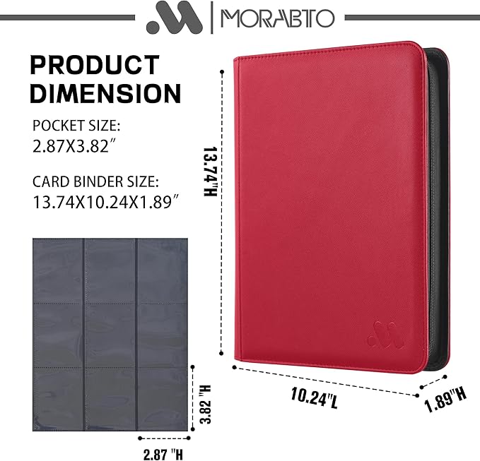 Card Binder 9 Pocket, Trading Card Binder Holds up to 360 Cards - Image 2