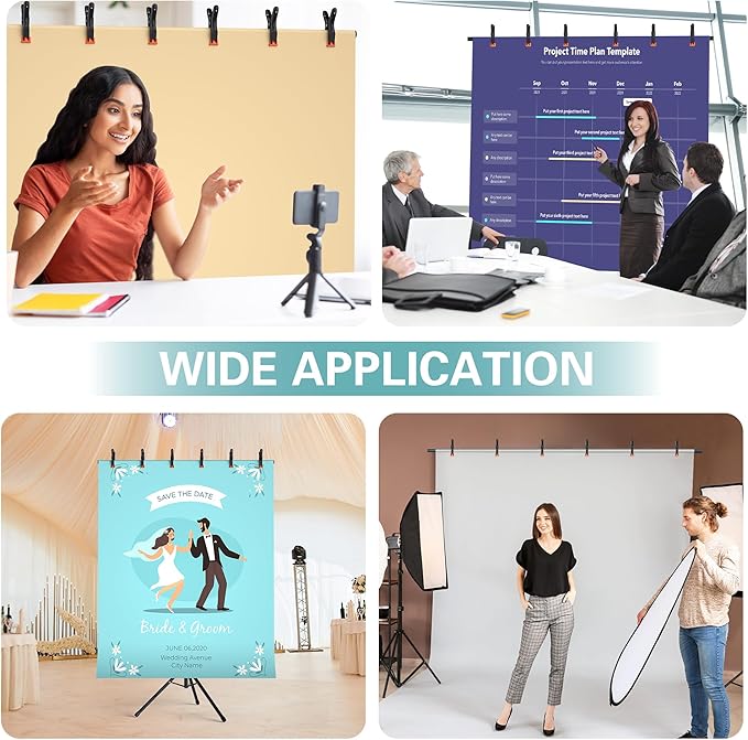 T-Shape Backdrop Stand 8x5.3FT, Height and Width Adjustable Background Stand - Image 9