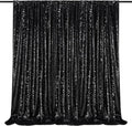 Black Backdrop for Halloween Decorations: Sequin Photo Curtains 10ft x 10ft by QueenDream