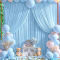 20 x 10ft Wrinkle Free Dusty Blue Backdrop Curtains by Nobed+HHT