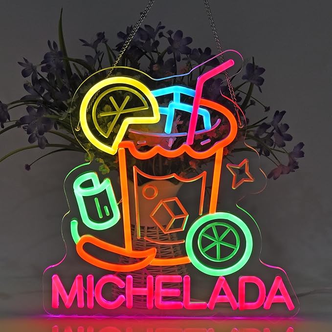 CNBEYOUNG Michelada Neon Sign, Neon Lights Hanging Wall Art Decoration - Image 3