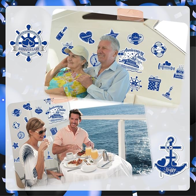 Happy Anniversary Cruise Door Magnets Decorations - Image 5