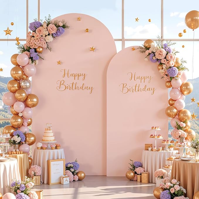 7.2FT 6FT Arch Backdrop Cover for Wedding, Birthday Party Decor, Chiara - Image 3
