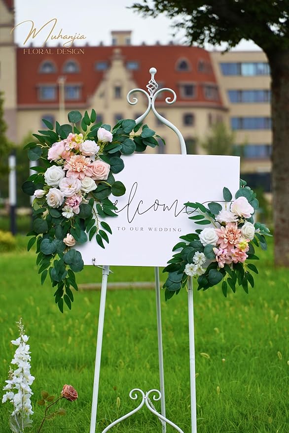 Wedding Sign Faux Flower Swag for Ceremony Party Reception Entrance Floral - Image 5