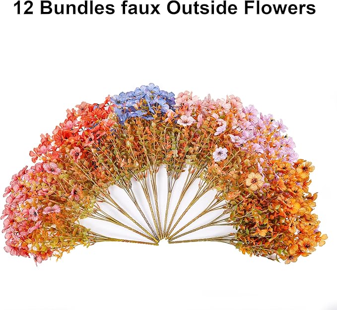 Artificial Fall Flowers Faux Mums - Image 3