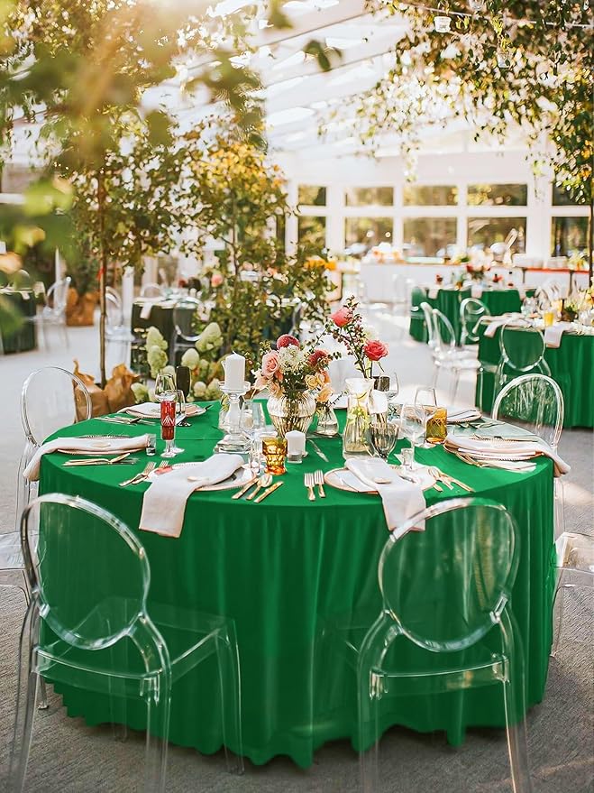 10 Pack Green Round Tablecloths - Image 7