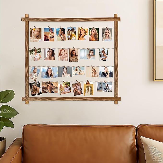 Collage Picture Frame, Photo Display Board, Hanging Pictures Frames - Image 2