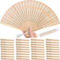 50pcs Personalized Wedding Fans by HICUSXCustomizedwithCare