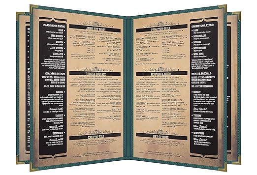 Goodsmart Pajco Style Restaurant Menu Covers – Pack of 10, Side-Loading Menu - Image 2
