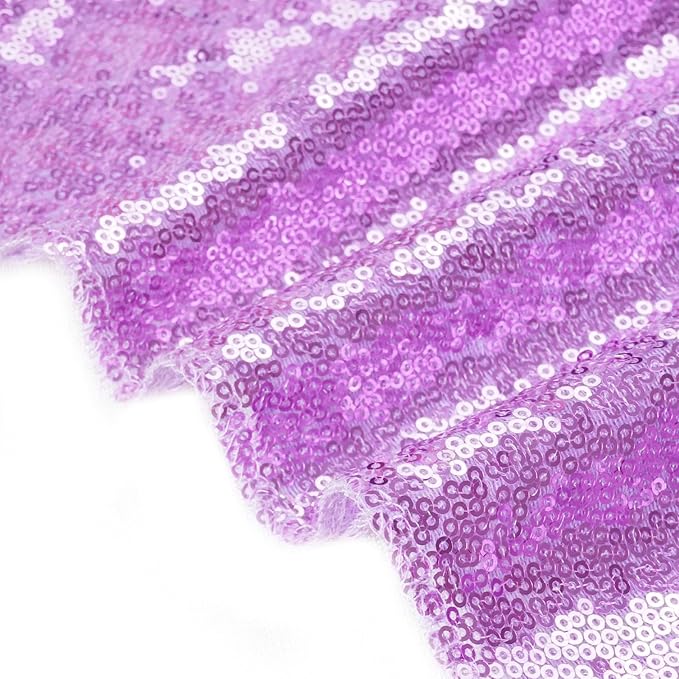 Eternal Beauty Lavender Sequin Backdrop, 8x10 Ft Glitter Background Curtains - Image 7