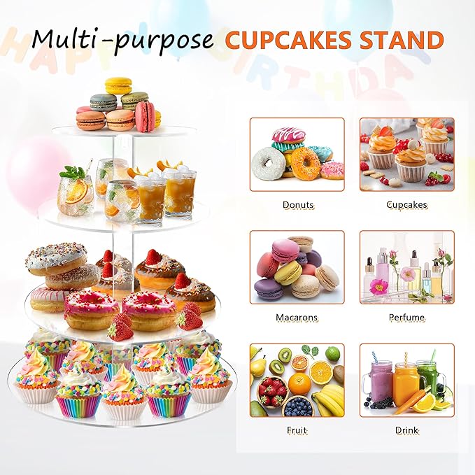 Cupcake Stand, 4 Tier Cupcake Stand - Image 7
