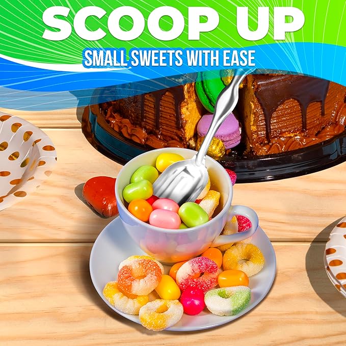 20 Pcs Small Scoops for Canisters – Mini Scoops for Candy, 5.8" Length - Image 7