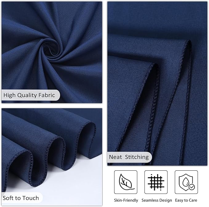8 Pack Navy Blue Tablecloth 60 x 102 Inch Rectangular Tablecloths - Image 4