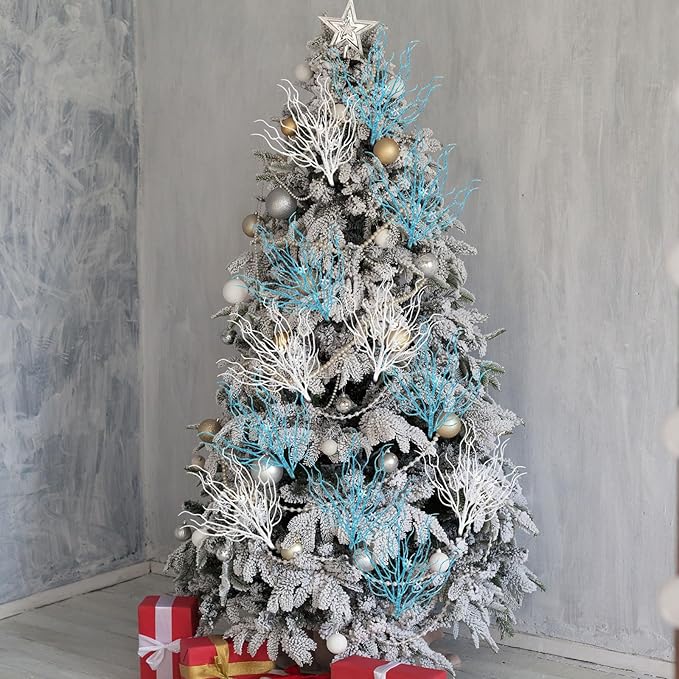 8 Pcs Blue White Coastal Ornaments - Image 7