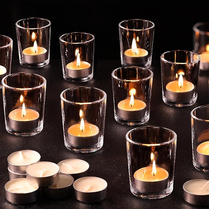 36Pcs Clear Tealight Candle Holder by LETINE
