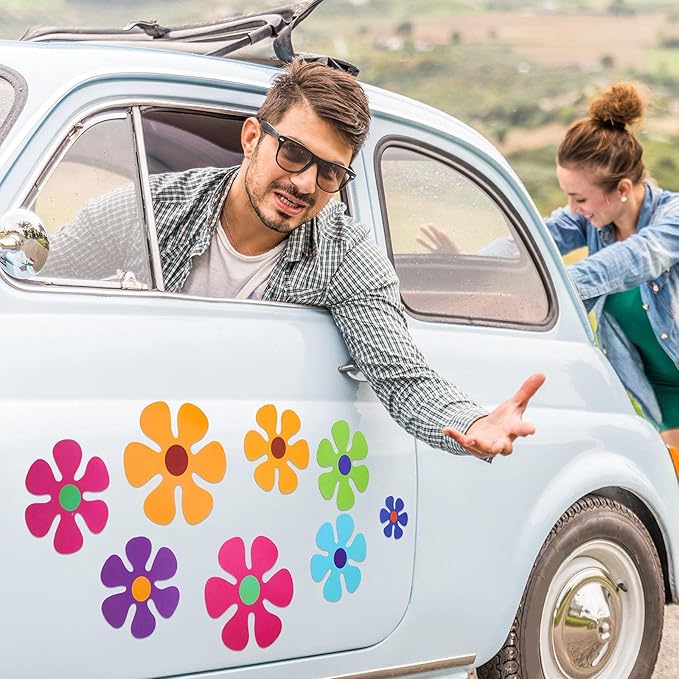 Car Flower Magnet Funny Magnetic Decals Decorations Cute Fridge Magnets 60s - Image 5