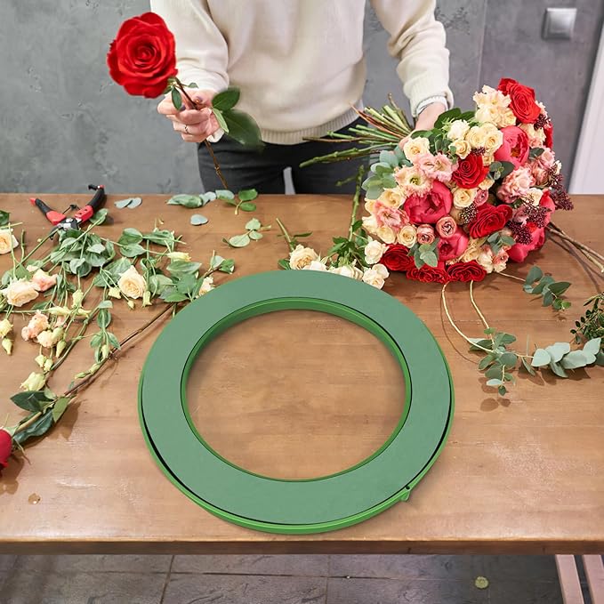 DOITOOL Flower Foam Ring with Suction Cup Car Flower Mud Green Wet Foam Blocks - Image 4