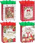 LYLIN 4Pcs 16" Large Christmas Gift Bags by LYLIN