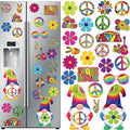 25 Pieces Car Magnet Decorations 60s Hippie Theme Party Magnetic Decals Fridge by Xuhal