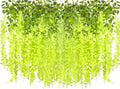 24 Pack Artificial Fake Wisteria Vine Ratta Hanging Garland Silk Flowers String by AITISOR