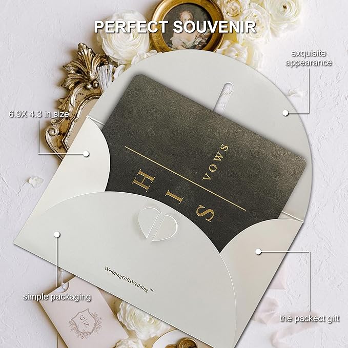 Wedding Vow Books His and Hers, Wedding Registry Gifts Ideas - Image 4
