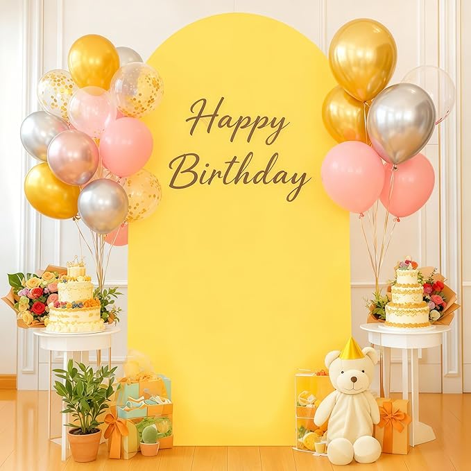 6.6FT Yellow Arch Backdrop Cover by WishCare