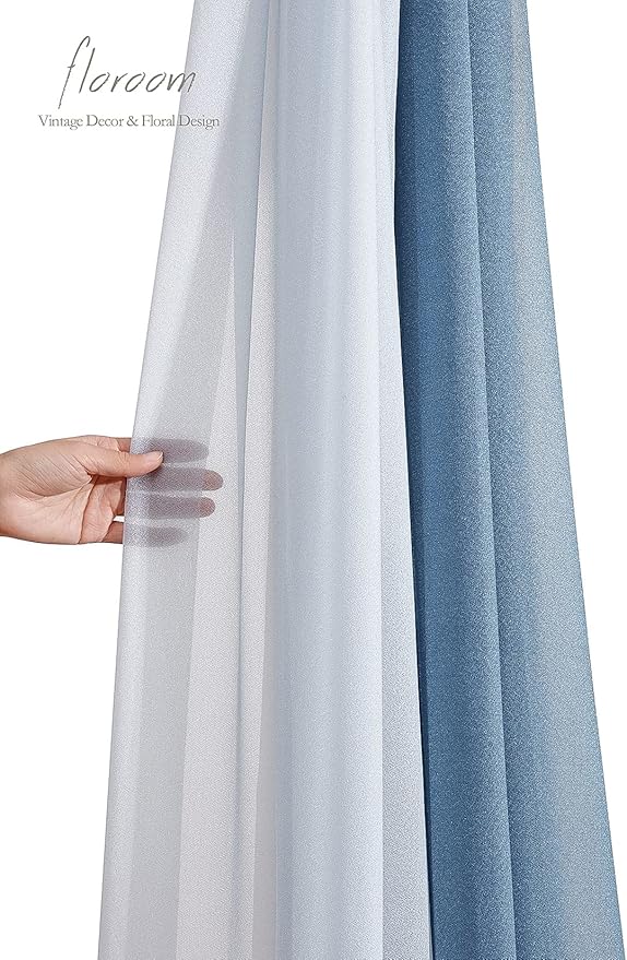 Floroom Wedding Arch Draping Fabric 3 Panels 20Ft Chiffon Fabric Drapes Arbor - Image 6