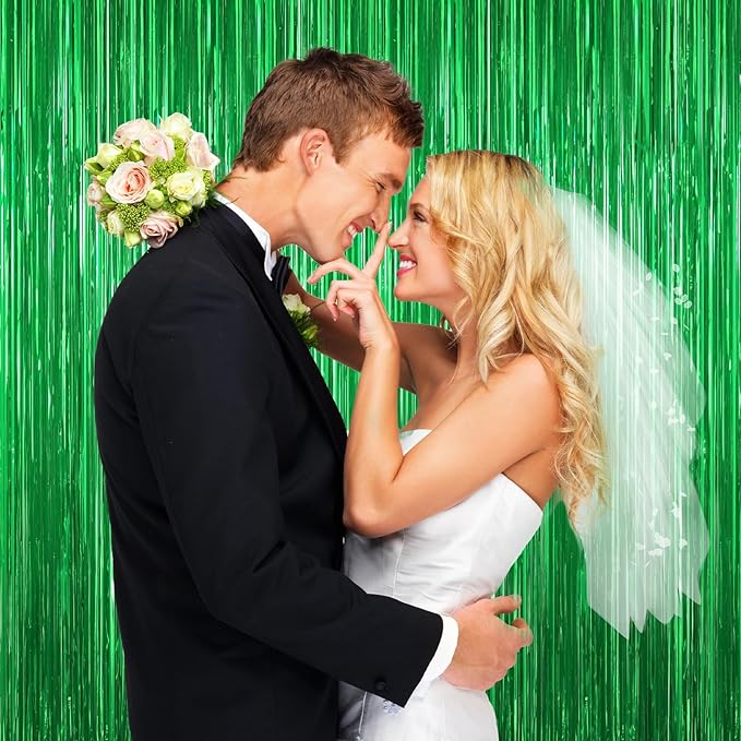 Green Foil Curtain Backdrop - Image 5