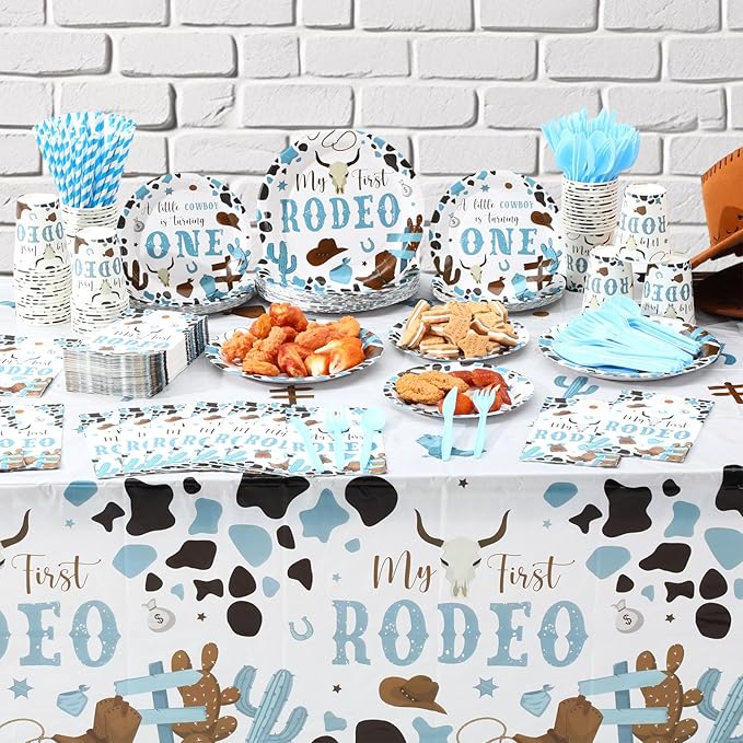 452 Pcs First Rodeo Decorations Boy - Image 6