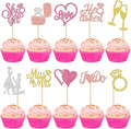30 PCS He Asked She Said Yes Cupcake Toppers Glitter Miss to Mrs I Do Love by ZHUOWEISM