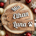 1Pcs Personalized Christmas Stocking Name Tags Custom Wooden Stocking Name Tag by Unknown