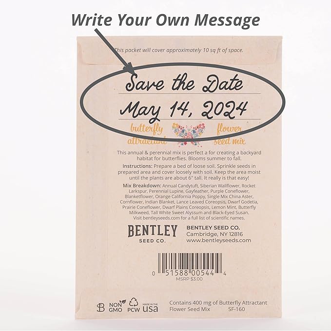 Make Your Heart Flutter 25 Bird and Butterfly Wildflower Seed Packets - Image 3