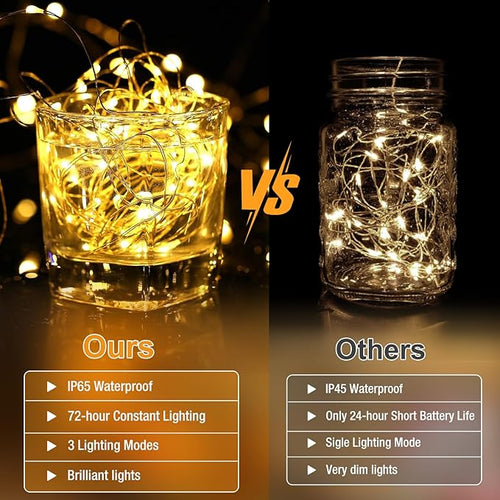 100 Pack Fairy Lights Battery Operated - 7ft 20 Led Twinkle Lights 3 Modes - Image 2